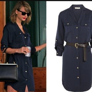 Michael Kors Navy Shirt Dress